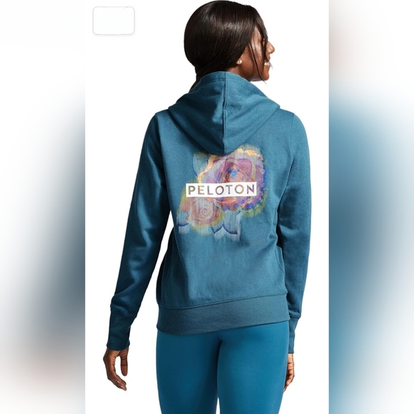 Peloton Women's Digi Bloom Lightweight Fleece Zip Hoodie Size M Activewear - Picture 1 of 7